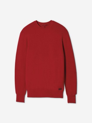 Sun Day Red 3D Knit Lightweight Crew Röda | 596308-PYT