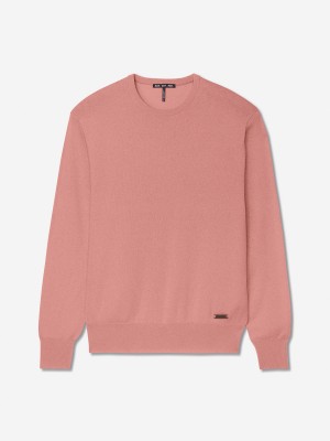 Sun Day Red 3D Tour Cashmere Crew Rosa | 241360-LJO