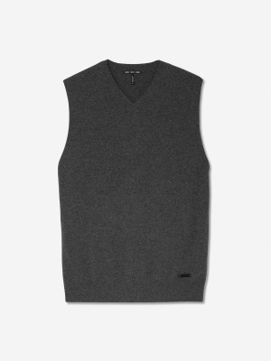 Sun Day Red 3D Tour Cashmere Vest Charcoal | 783694-ZCE