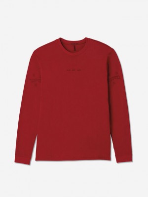 Sun Day Red Long Sleeve Dark Matter T-Shirt Röda | 765082-ATQ