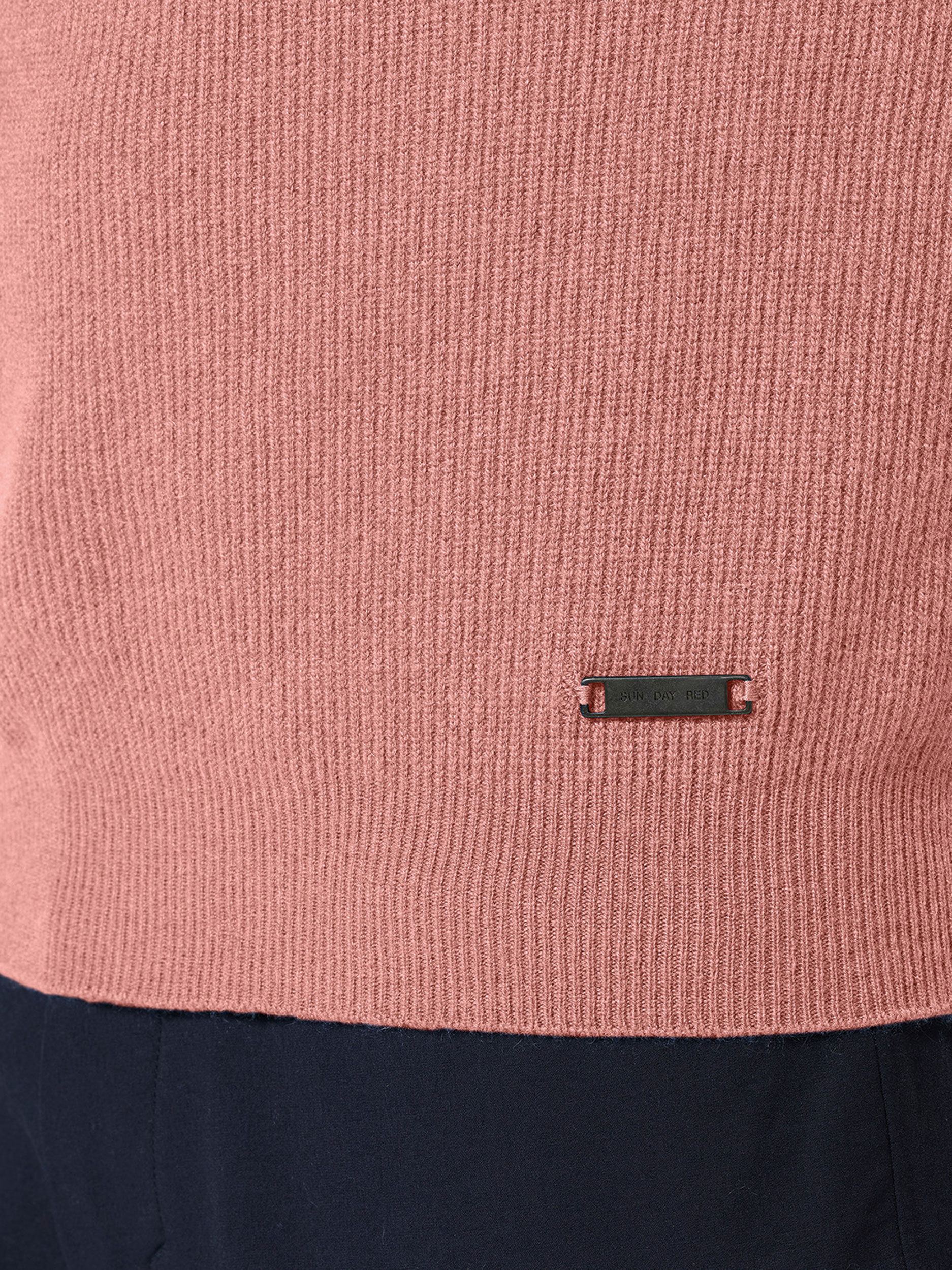 Sun Day Red 3D Knit Cashmere Quarter Zip Rosa | 947526-DKH