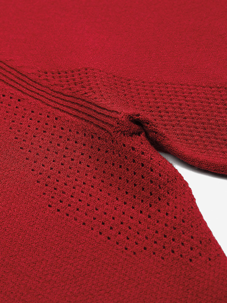 Sun Day Red 3D Knit Polo Röda | 024785-UZQ