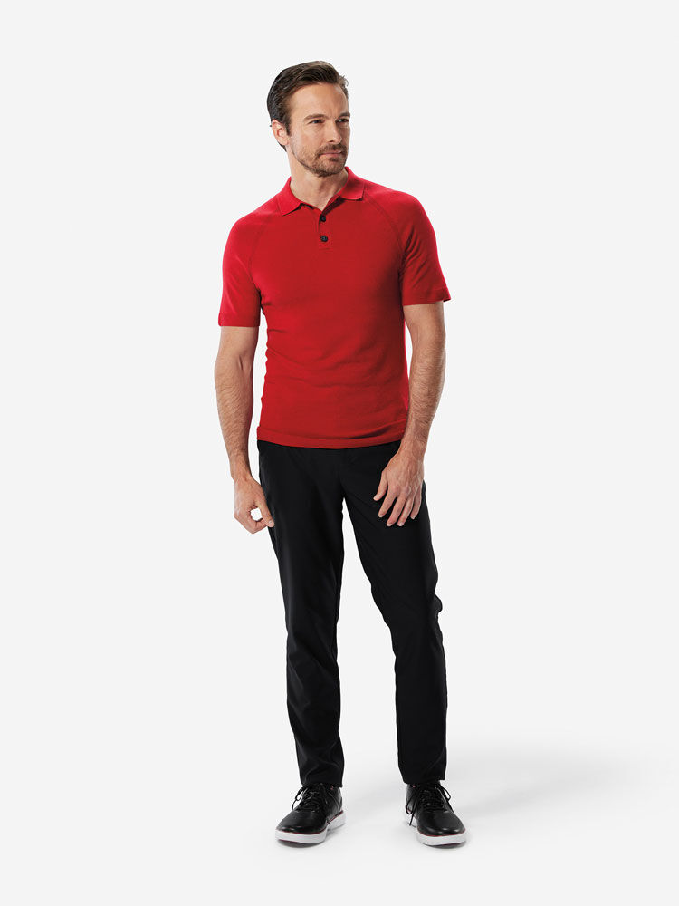 Sun Day Red 3D Knit Polo Röda | 024785-UZQ