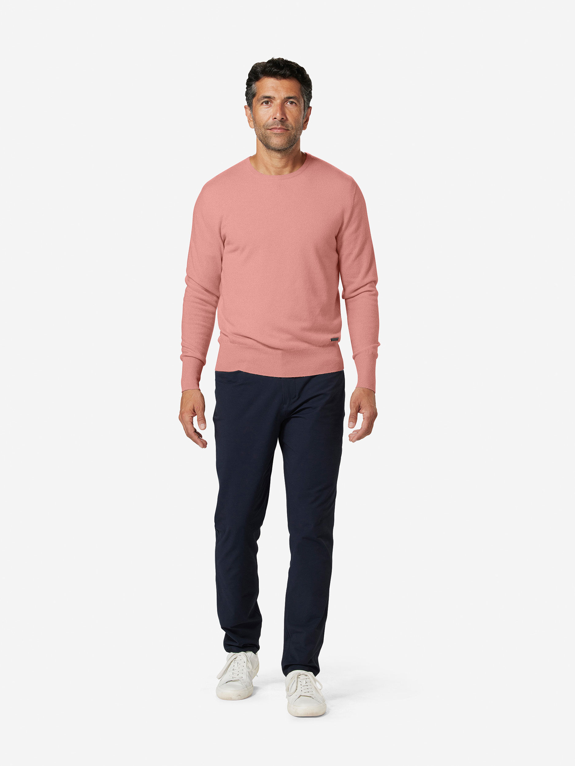 Sun Day Red 3D Tour Cashmere Crew Rosa | 241360-LJO