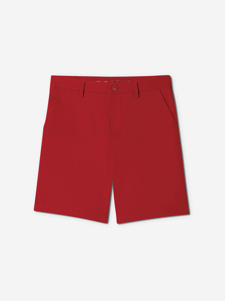 Sun Day Red 7.5" Dynam Woven Short Röda | 684719-ZOI