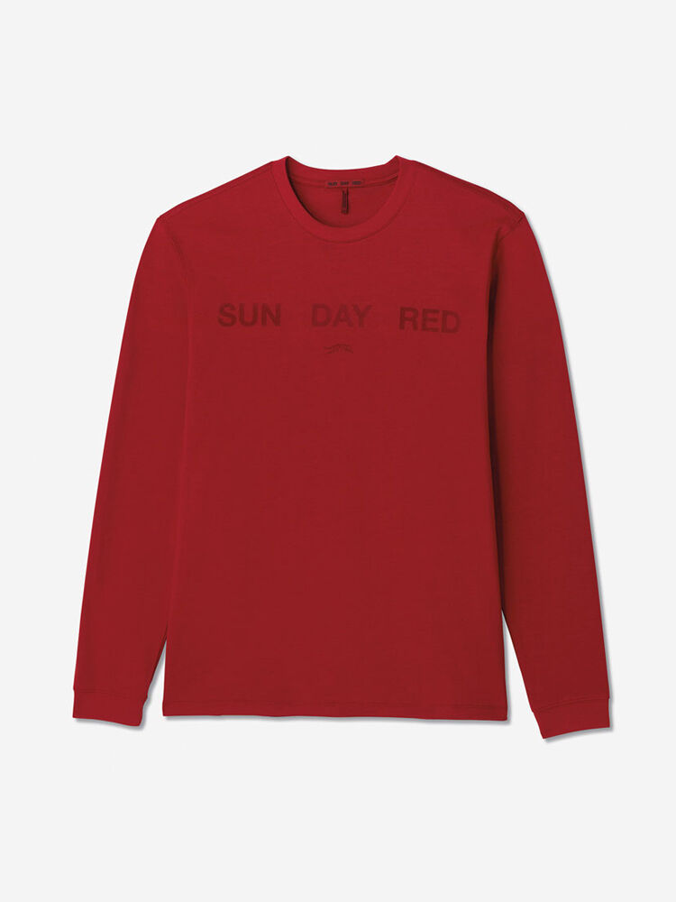 Sun Day Red Long Sleeve Dark Nebula T-Shirt Röda | 932510-EOG