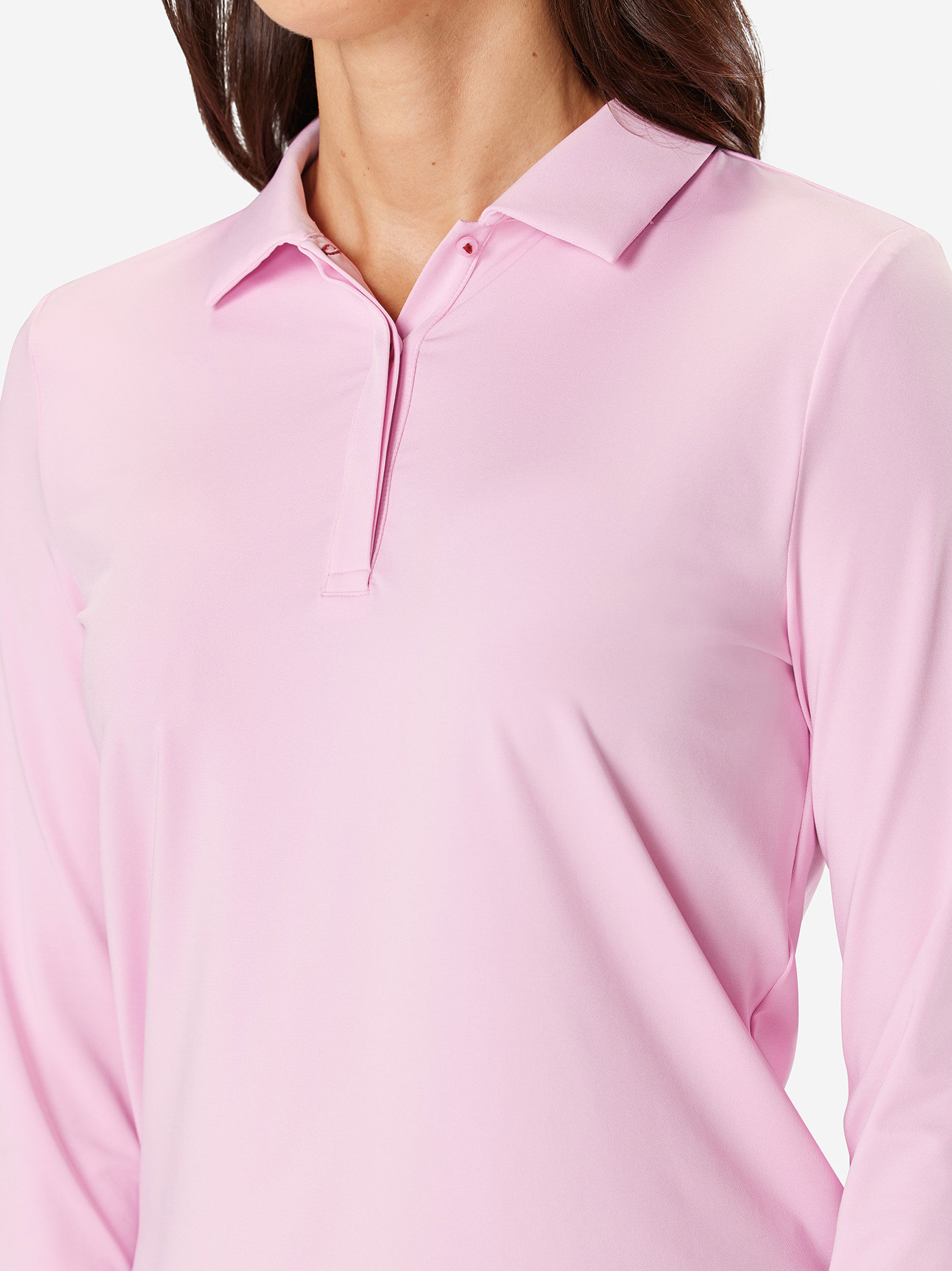 Sun Day Red Long Sleeve Performance Victoria Polo Rosa | 423691-WCZ