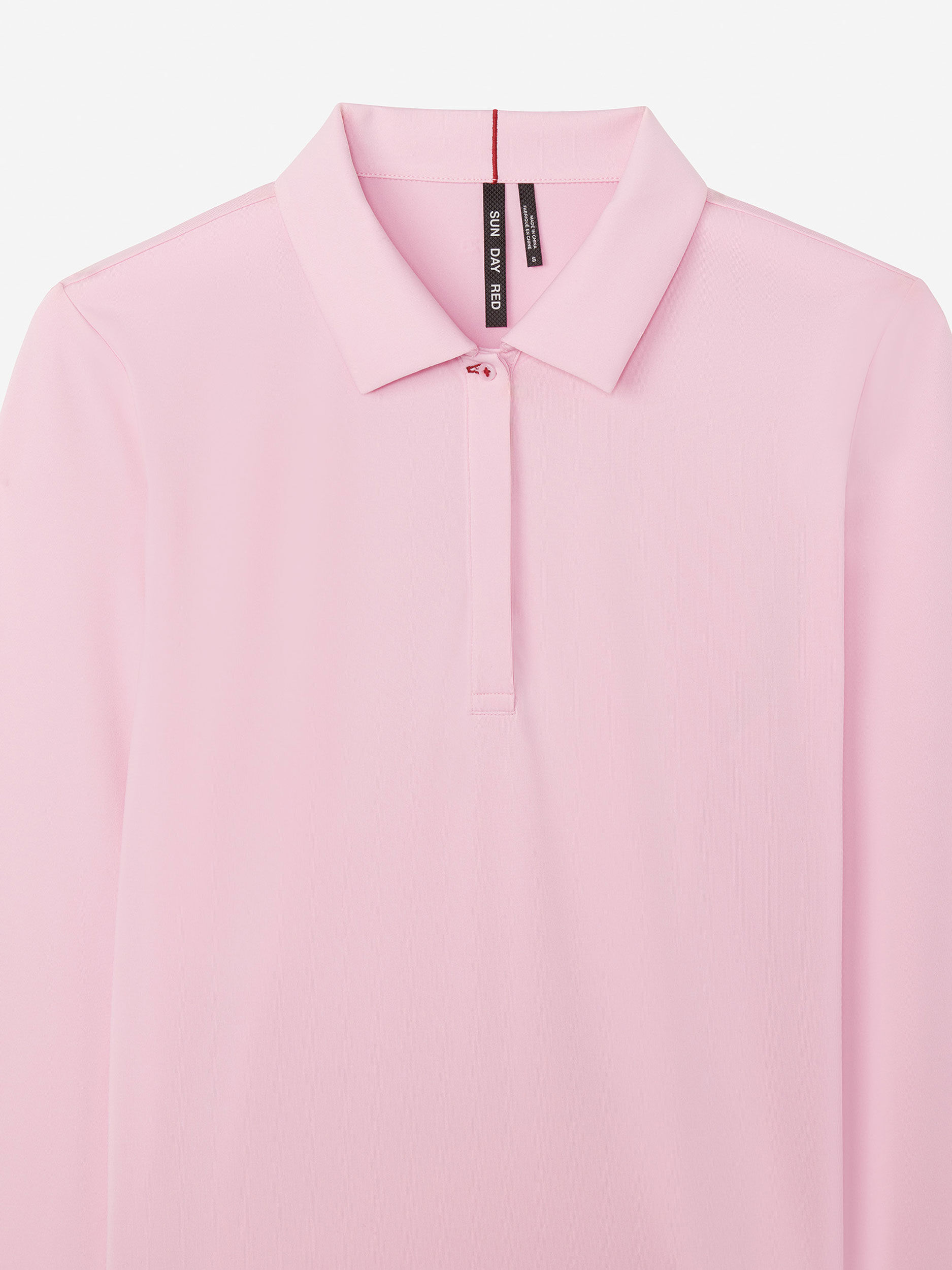 Sun Day Red Long Sleeve Performance Victoria Polo Rosa | 423691-WCZ