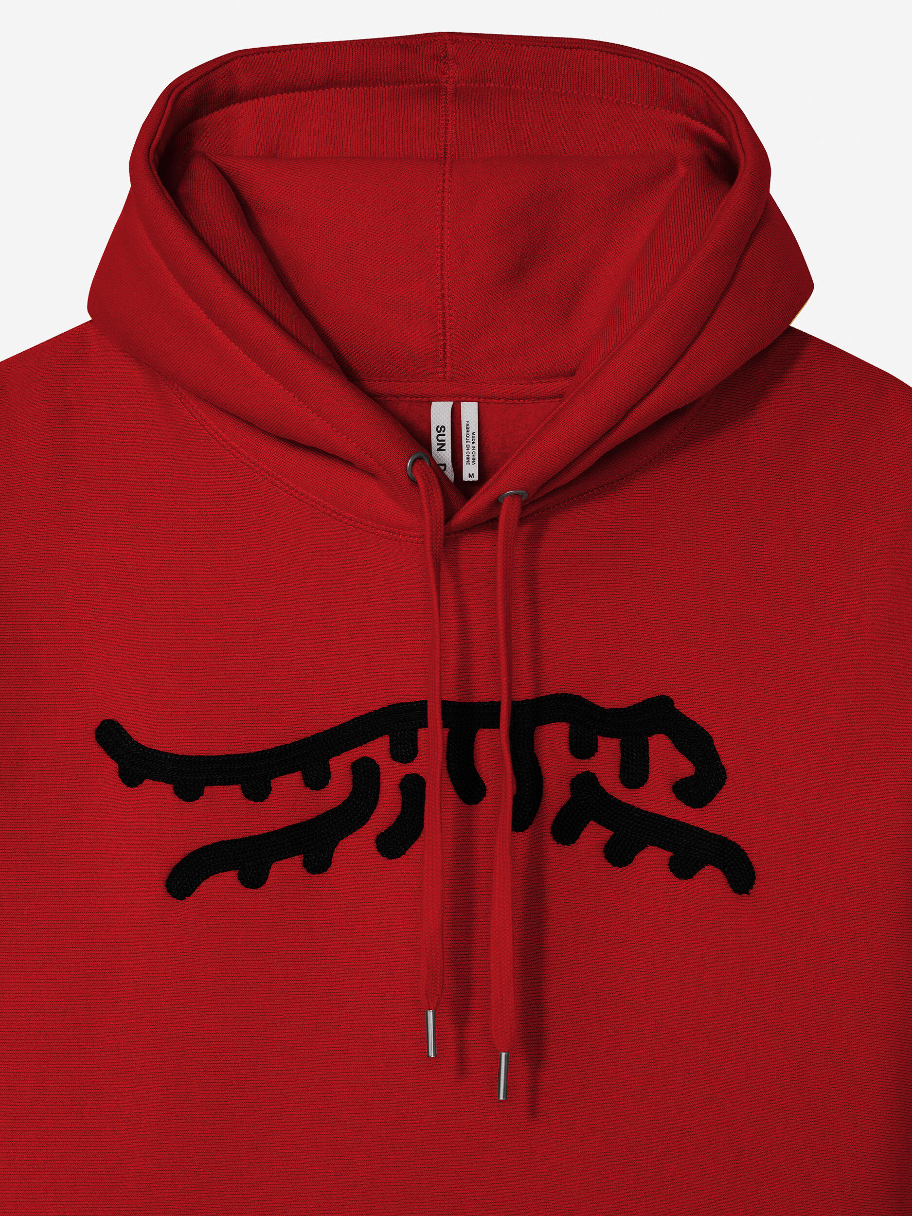 Sun Day Red Luare Chain Stitch Hoodie Red/Black | 013684-RQG