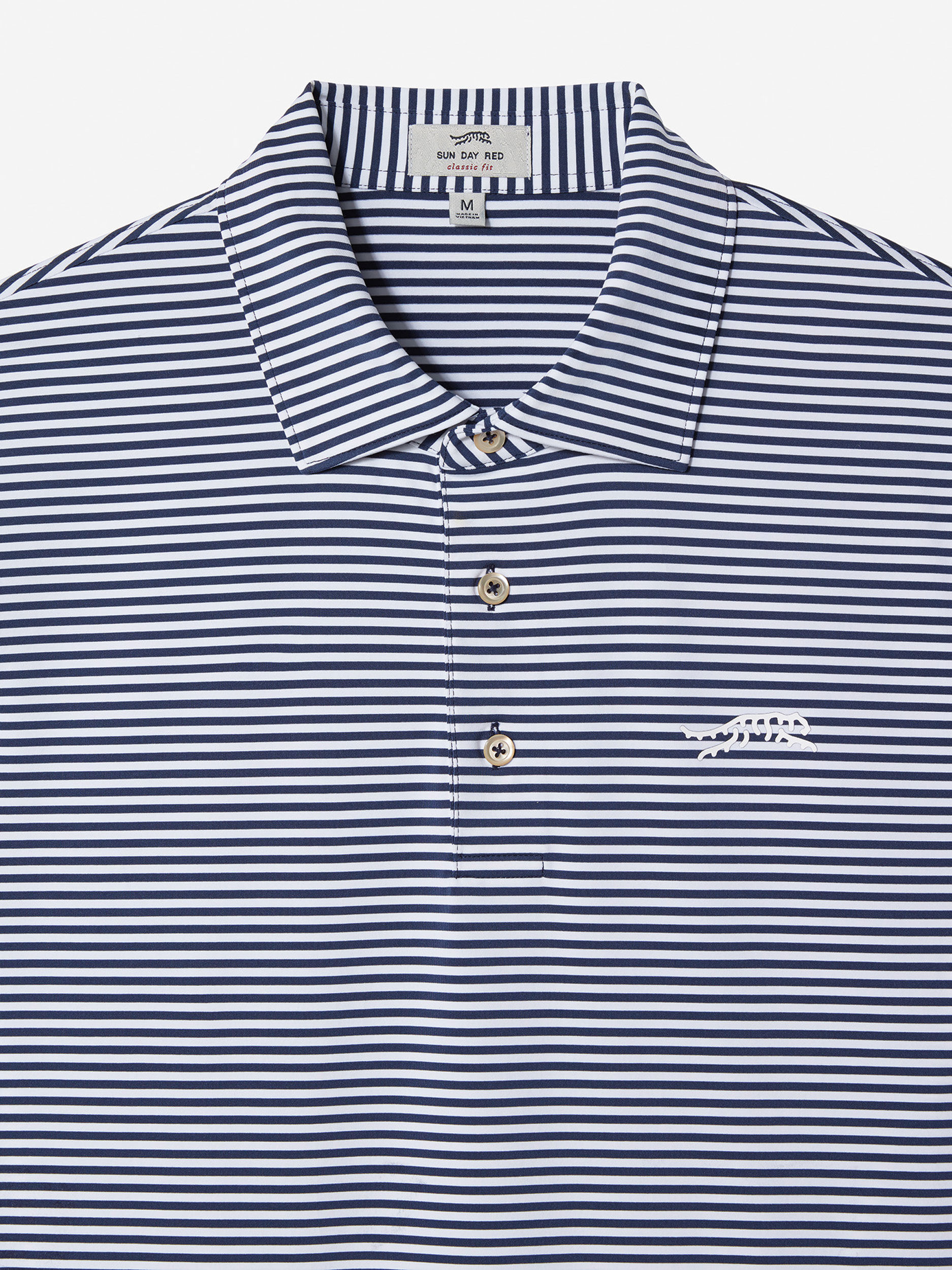 Sun Day Red Monterey Stripe Polo Marinblå Vita Randig | 820547-KAO