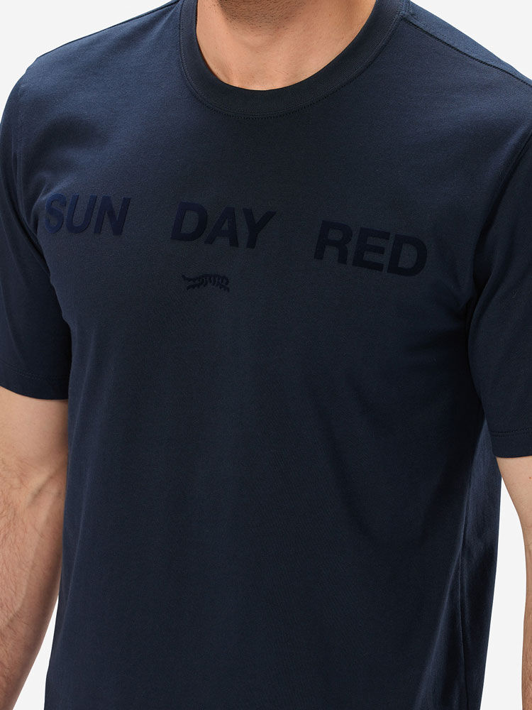 Sun Day Red SunDay T-Shirt Marinblå | 708195-PDX